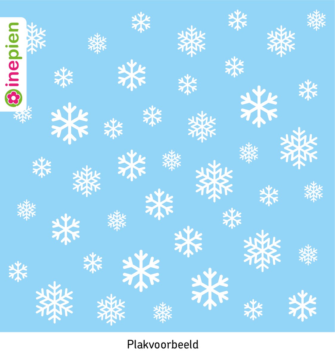 Inepien | herbruikbare raamsticker | winter | Kerst | sneeuwvlokken | wit